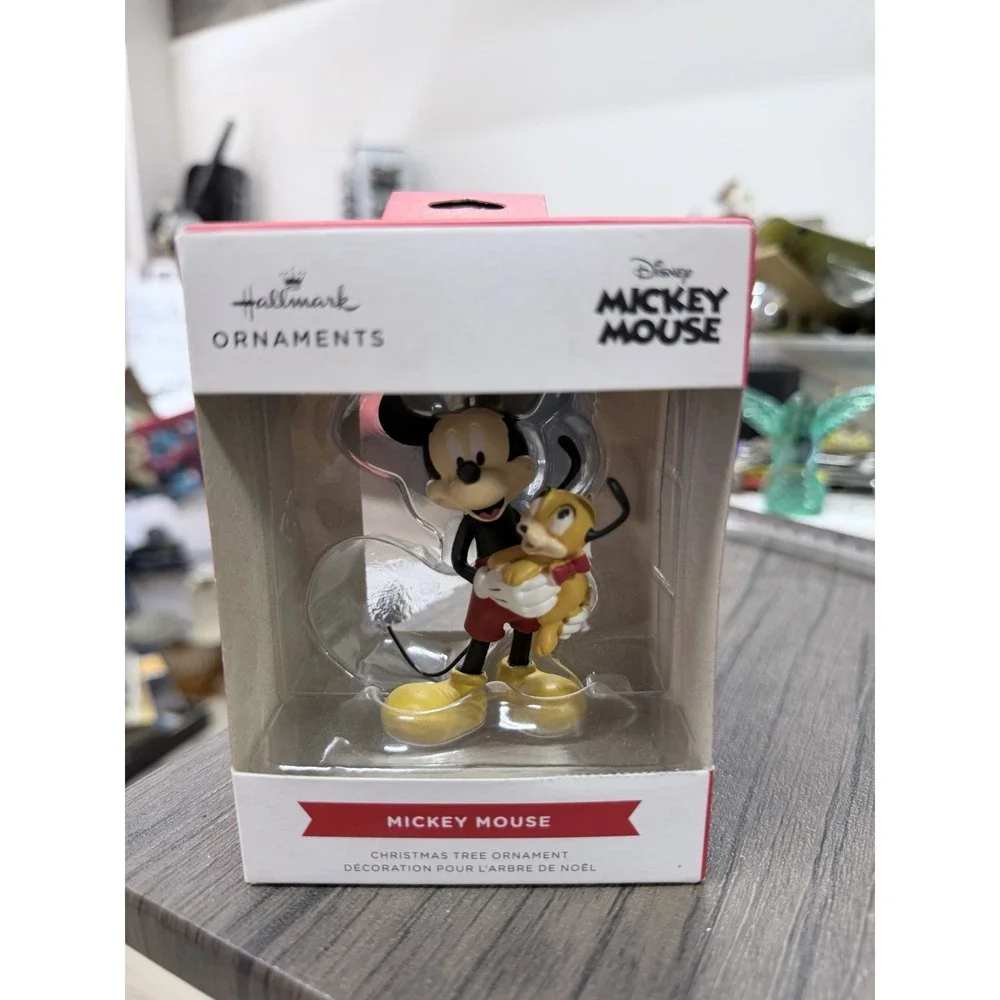 2023 Hallmark DisneyMICKEY MOUSE w/DOG Pluto Christmas Ornament WALMART Exc.NEW